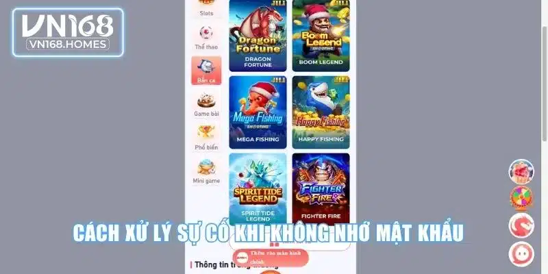 Cách xử lý sự cố khi không nhớ mật khẩu