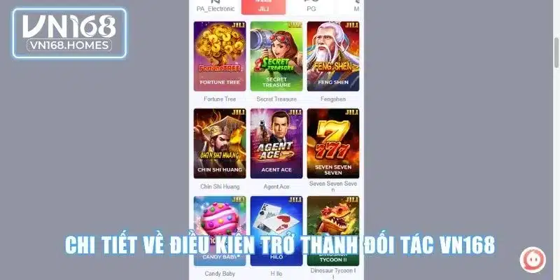 Chi tiết về điều kiện trở thành đối tác VN168